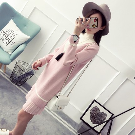 中长款毛衣女套头秋冬装2016新款潮女装打底衫长袖宽松韩版连衣裙